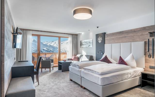 Urlaub im Ötztal – Doppelzimmer Gletscherblick – Hotel Riml Obergurgl-Hochgurgl